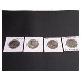 4) Kennedy Half Dollars 1971, 1972, 1995, 1977