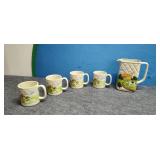 Vintage Otagiri Pitcher and Cups