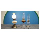 Vintage Table Lamp & Oil Lanterns