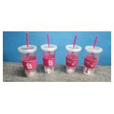 4) Plastic Cups with Straws