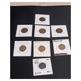 5)Pennies 1)Steel War Wheat Penny 2)Wheat Pennies