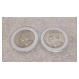 1953 & 1954 Franklin Half Dollars