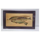 Oil On Board Bass and Macker Art  24'ï¿½12'