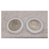 1958 Franklin & 1964 Kennedy Half Dollars