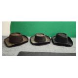 3) Vintage Hats  Size 7