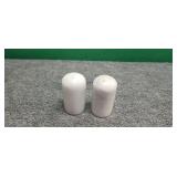 Set of Small White Salt & Pepper Shakers