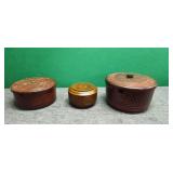 3) Decorative Serving Bowls with Lids