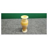 Yellow & White Streaked Vase (unknown materials)