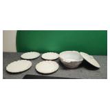 Serving Bowl with Four Plates