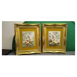 Vtg Ornate Gold-Framed 3D Relif Wall Plaqus