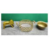 Three Metal Decorative Items
