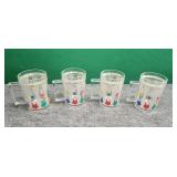 Six Vintage Plastic Glasses