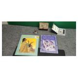 Wood Box, Healing Stones & Books