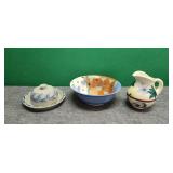 Vintage Ceramic Covered Butter, Bowl & Pitcher