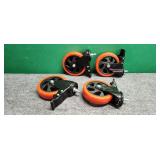 4) Heavy Duty Swivel Caster Wheels with Brakes