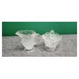 Two Sannon Crystal Dishes - Creamer & Sugar