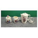 Cream, Sugar & Electric Tea/Coffee Pot
