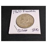 1963 D Franklin Silver Half Dollars
