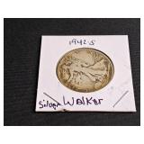 1942 S Walking Libery Silver Half Dollar