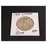 1918 Walking Libery Silver Half Dollar