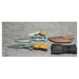 One Pocket and Two Belt Knives