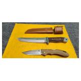 Two belt knives possibly fake