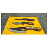 3 Knives one fixed blade
