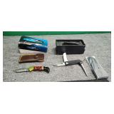 Handmade Damascus Steel & Folding Rigging Knife