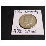 1966 Kennedy 40% Silver Half Dollar