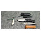 One Pocket & Three Belt Knives