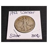 1942 Walking Libery Silver Half Dollar