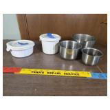 Microwave bowls and 3 metal mixing bowls