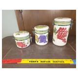 Ceramic canister set 3ct