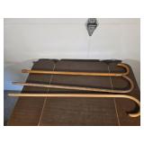 Wooden walking canes