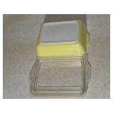 Yellow pyrex with lid