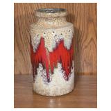 Scheurich Fat Lava Lora Vase Red Beige Brown W