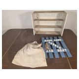 Clothes pins metal shelf