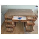 oak desk set with a matching traditional