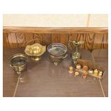 Brass dishes and copper mini dishes