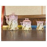 3-piece vintage porcelain tea set