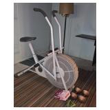 Exercise bike and weights