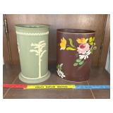 FESCO plastic waste basket styled like sage green