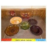 Fire king bowl w/chip & Glasswear