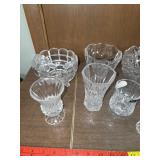 Lead crystal vases, dishes, and bowls