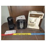Can opener,  toaster, coffee pot
