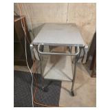 metal rolling cart with folding sides and Formica
