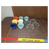 California pottery custard cups