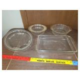Glass serving tray pyrex glass bowls ans