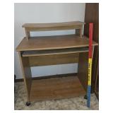 Computer desk on wheels