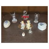 Angle hand-painted porcelain egg